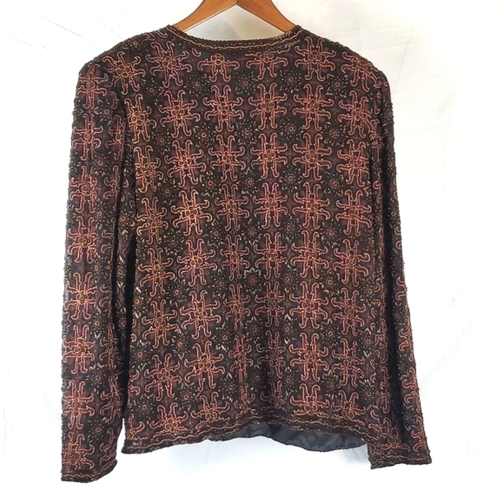 Vintage Gunit Silk Beaded Evening Jacket - Picture 6 of 7